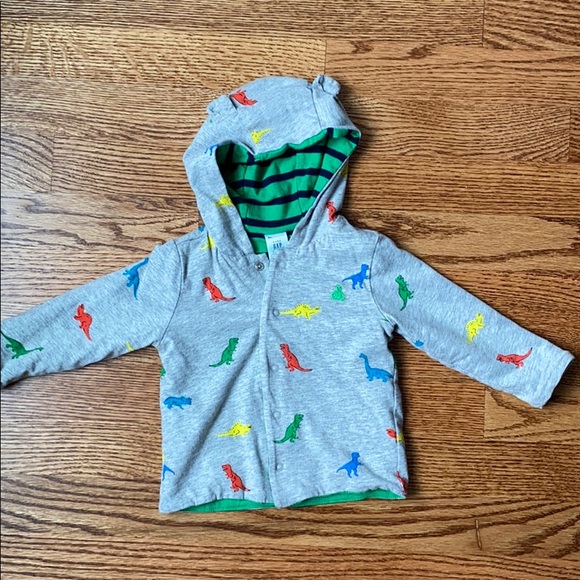 GAP Other - Baby Gap 6-12 Months Reversible Dinosaur Hoodie